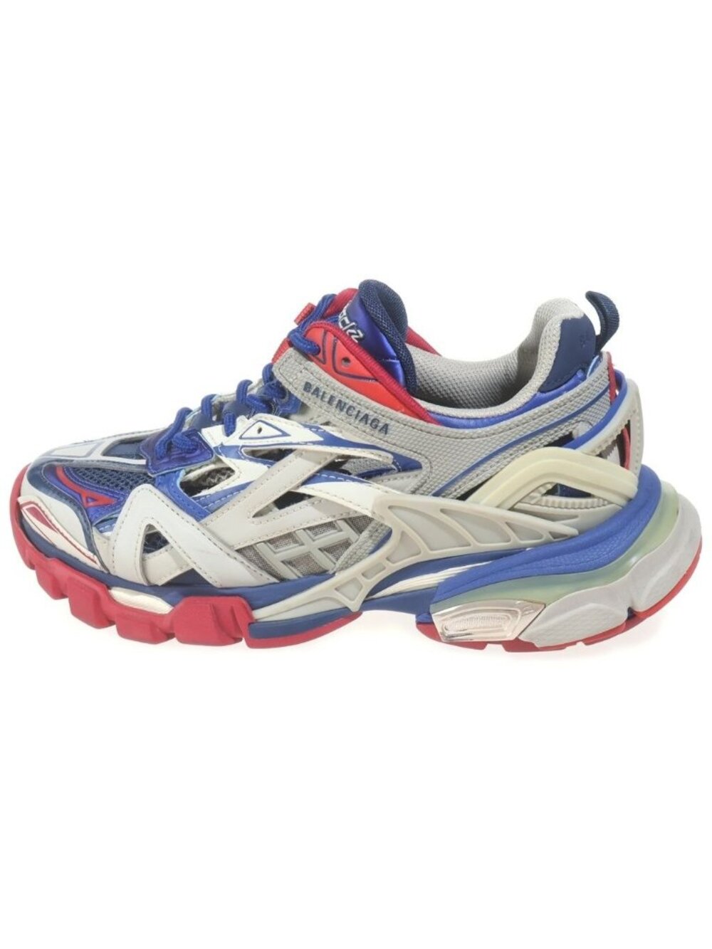 Balenciaga Track Trainer Zu 2 Low-Cut Sneakers White Blue